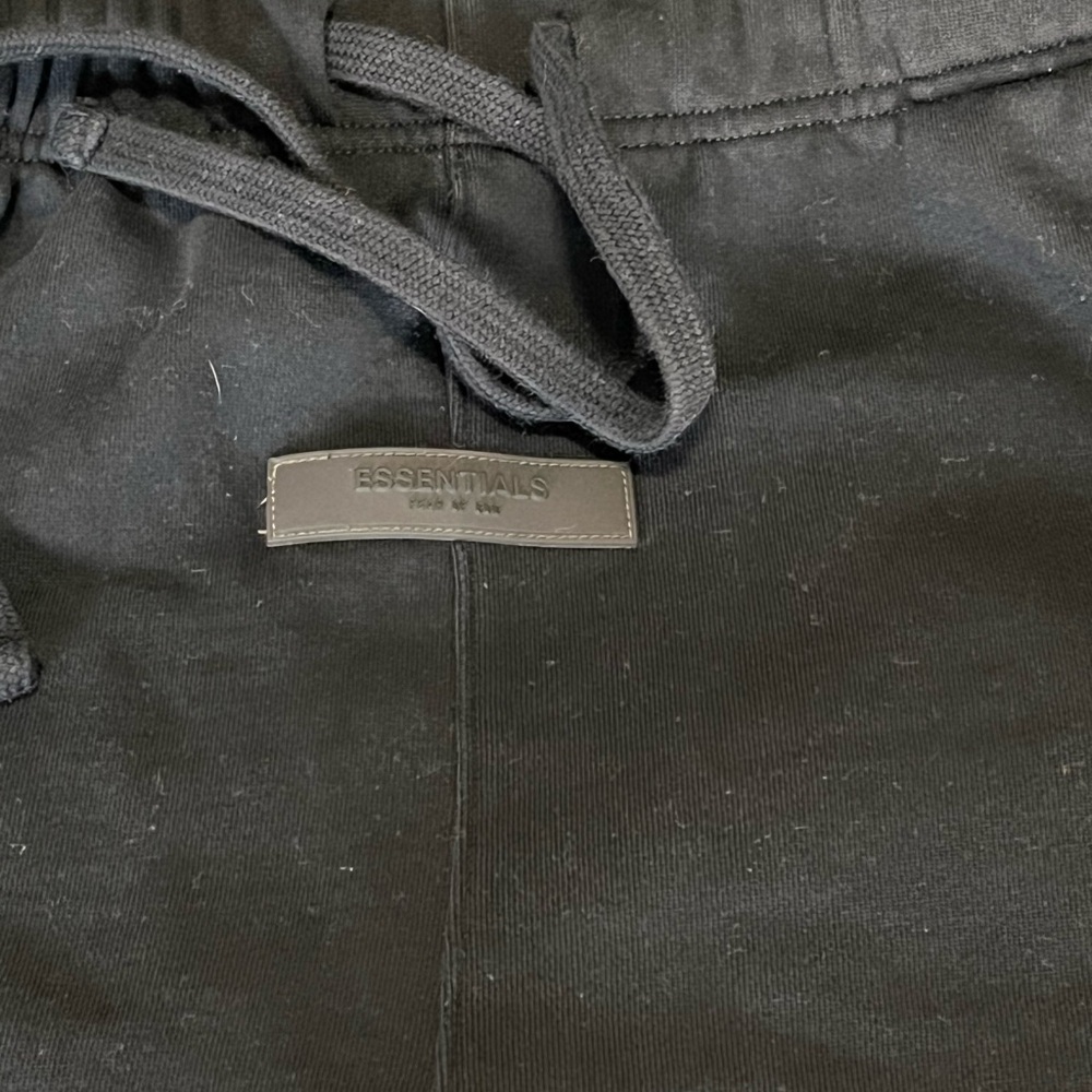 Essentials Jet Black Joggers size L